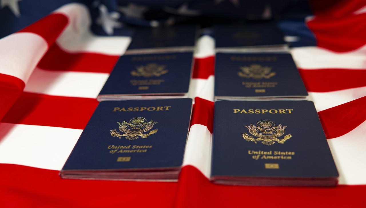 usa, passport, flag